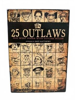25 Outlaws Poker Game - Old West Poker, Dave Matthews Buffalo Games 2-5 Players